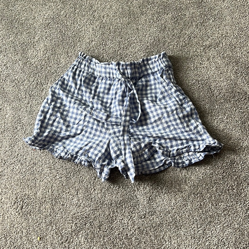 Blue Gingham Shorts
